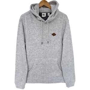 Quiksilver Hoodie Mens Medium Gray Pullover Surf Skate Casual Hooded Sweatshirt